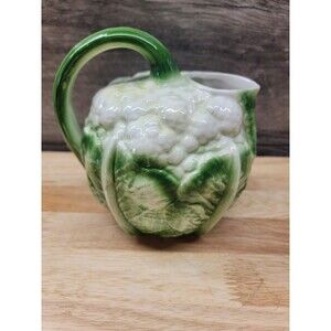 Paradox Green White Cauliflower Pottery Pitcher Made in Italy for Paradox